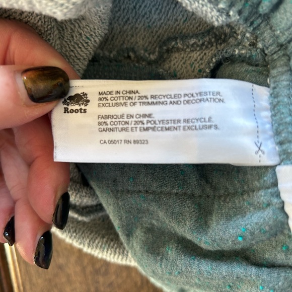 Roots Women’s Green Flecked Fleece Joggers Sweatpants - Size Small - Picture 7 of 7